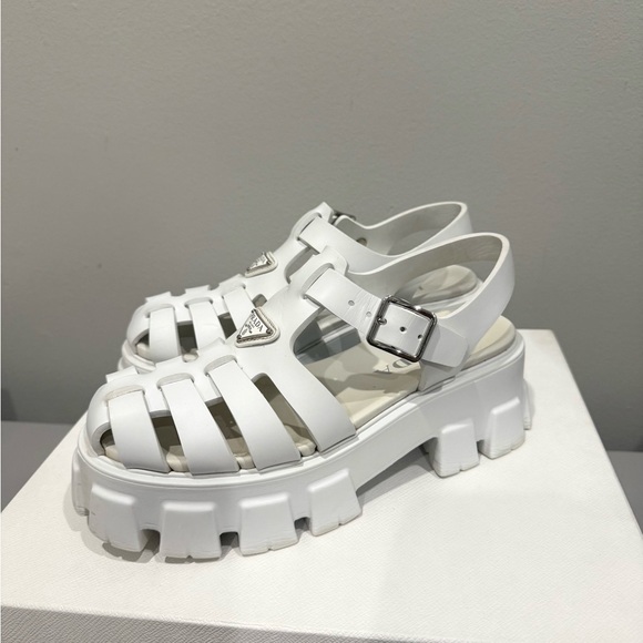 Prada Rubber Monolith sandals - Picture 1 of 15